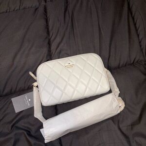 Kate Spade White Quilted Crossbody Bag: BRAND NEW WITH TAGS…$360 Retail